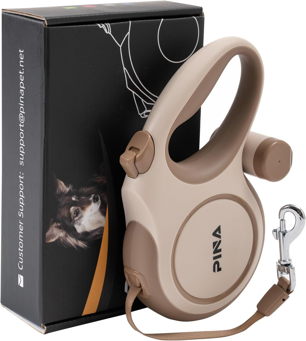 26FT Retractable Dog Leash Heavy Duty Reflective Tangle Free
