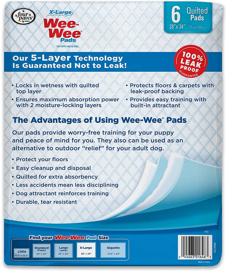 Four Paws X-Large Wee Wee Pads For Dogs