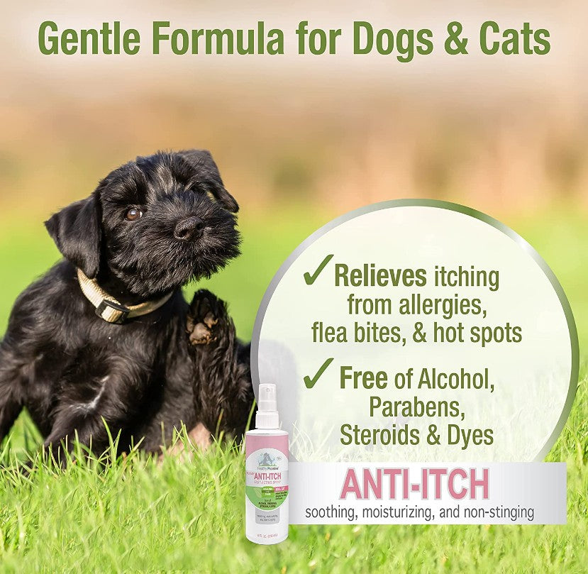 Four Paws Healthy Promise Pet Aid Fast-Acting Anti Itch Spray For Dogs & Cats 8 Oz.