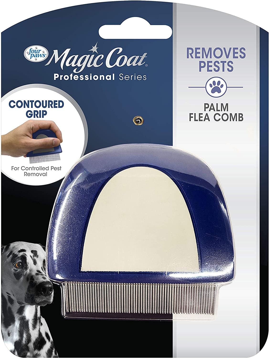 Four Paws Magic Coat Professional Series Palm Flea Comb For Dogs
