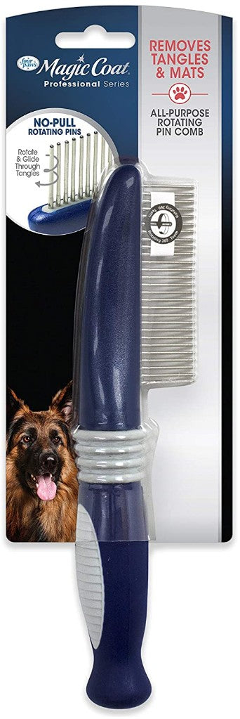 Four Paws Magic Coat Professional Series All-Purpose Rotating Pin Comb For Dogs