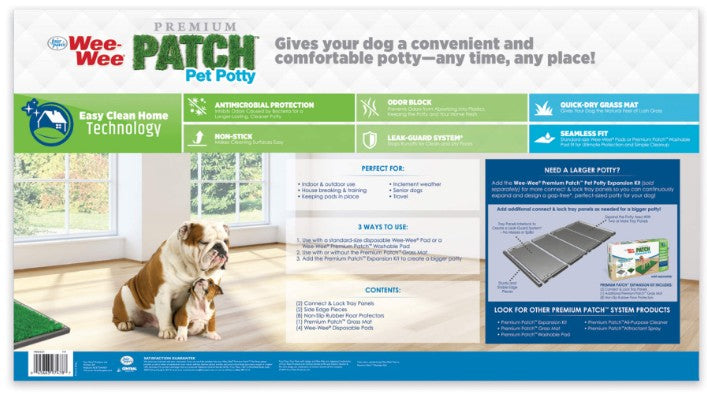 Four Paws Wee-Wee Premium Pet Potty - 24.5" x 25.7" Gray Artificial Grass for Indoor/Outdoor Dog Training