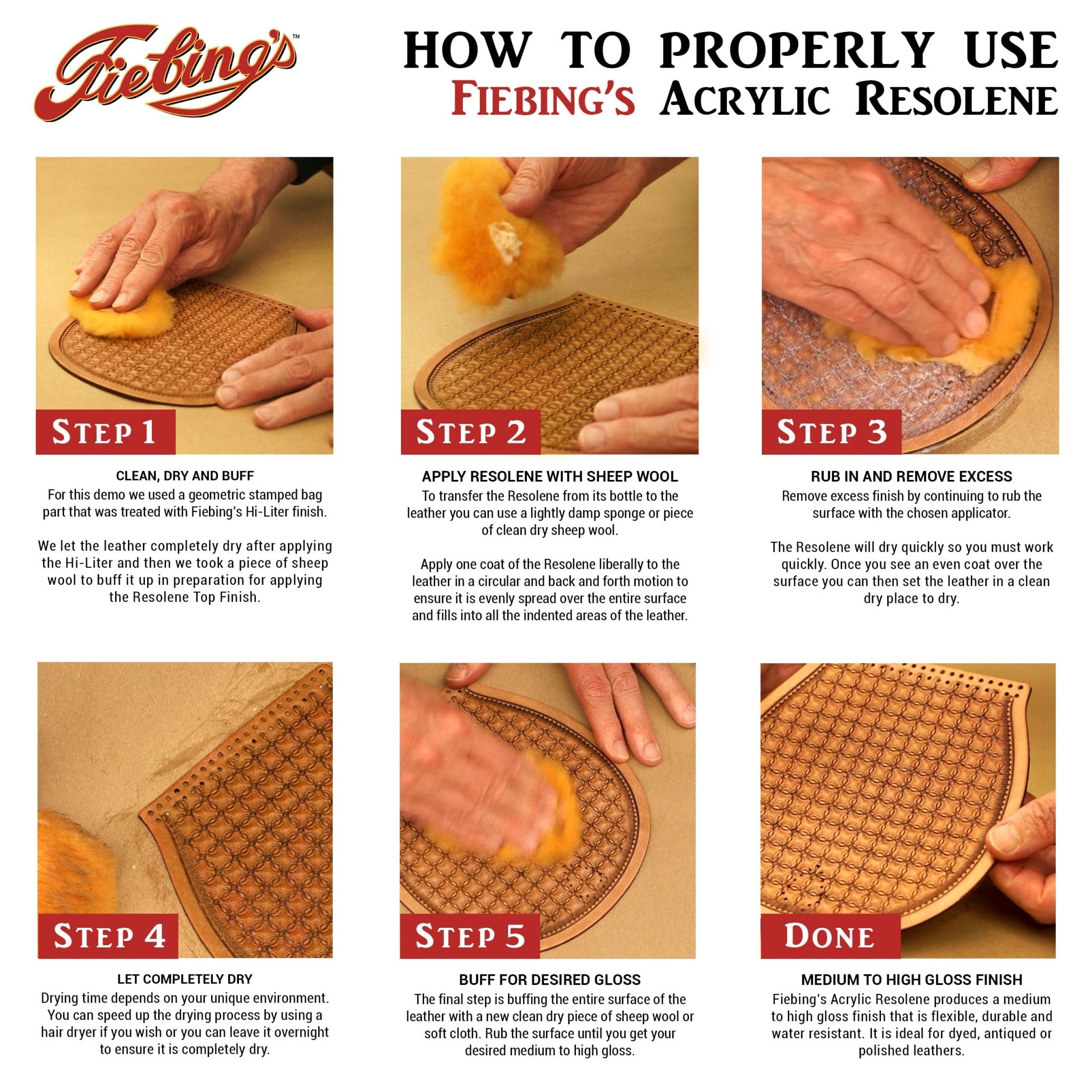 Fiebing’s Resolene Acrylic Leather Finish, 4 oz