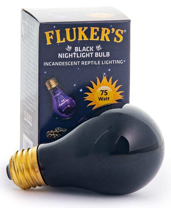 Fluker'S Incandescent Black Nightlight Bulbs For Reptiles, 75 Watt