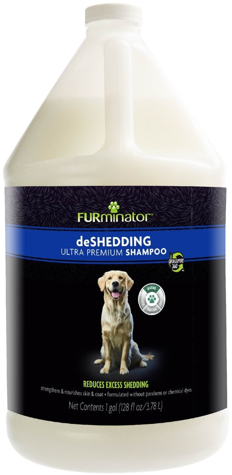 Furminator Deshedding Ultra Premium Shampoo With Pump, 1 Allon, Shampoo For Dogs Helps Reduce Excess Shedding