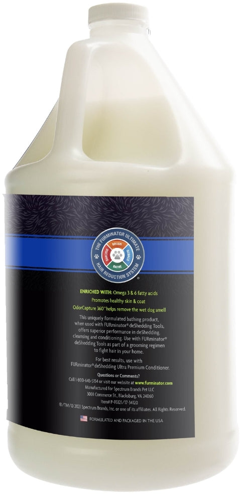 Furminator Deshedding Ultra Premium Shampoo With Pump, 1 Allon, Shampoo For Dogs Helps Reduce Excess Shedding