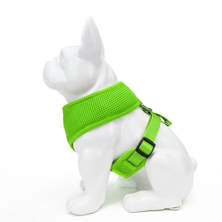 EcoBark Lime Green Dog Harness - Over-the-Head Soft Mesh Dog Vest Halter for Small to Medium Dogs and Puppies