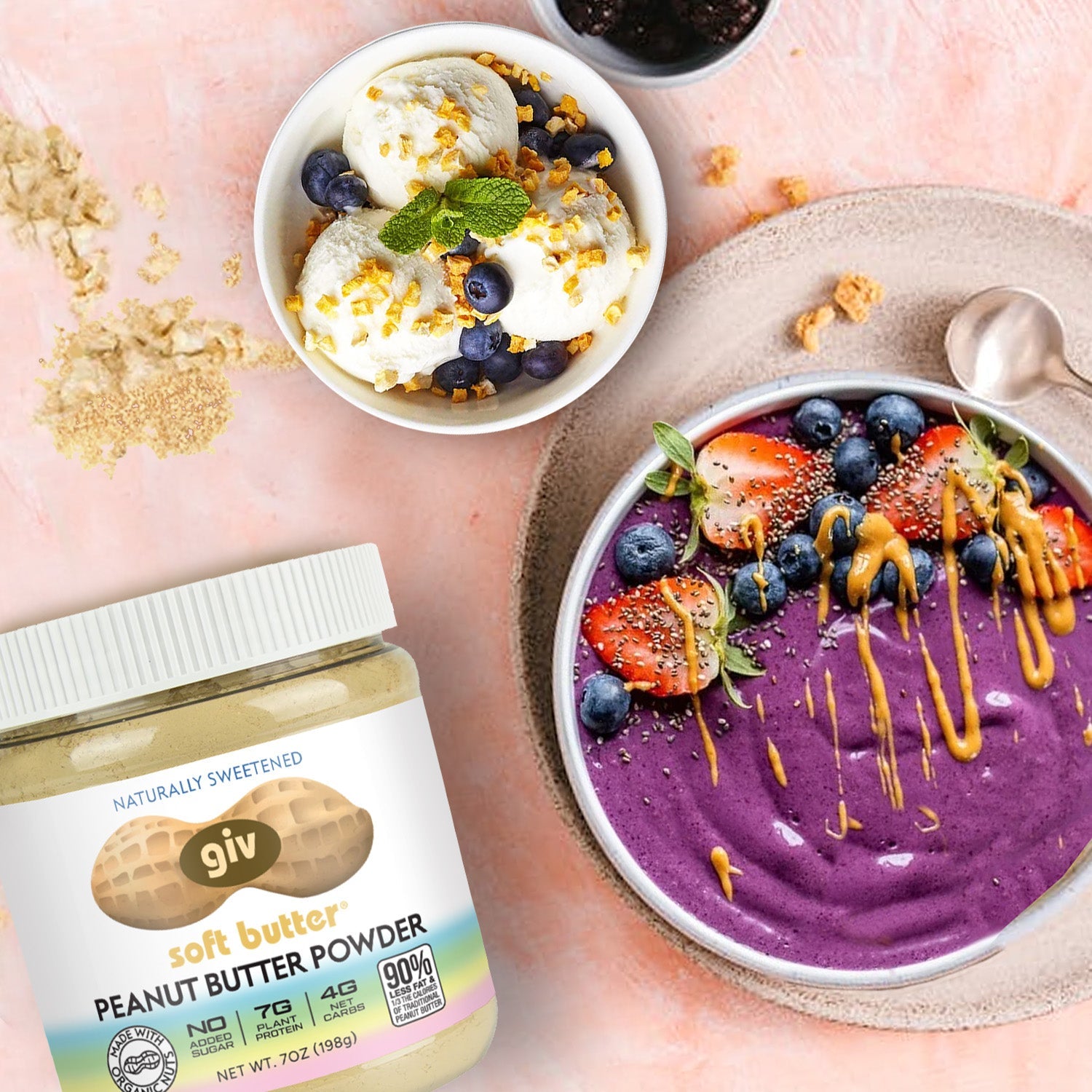 Peanut Butter Powder Two 7oz Jars