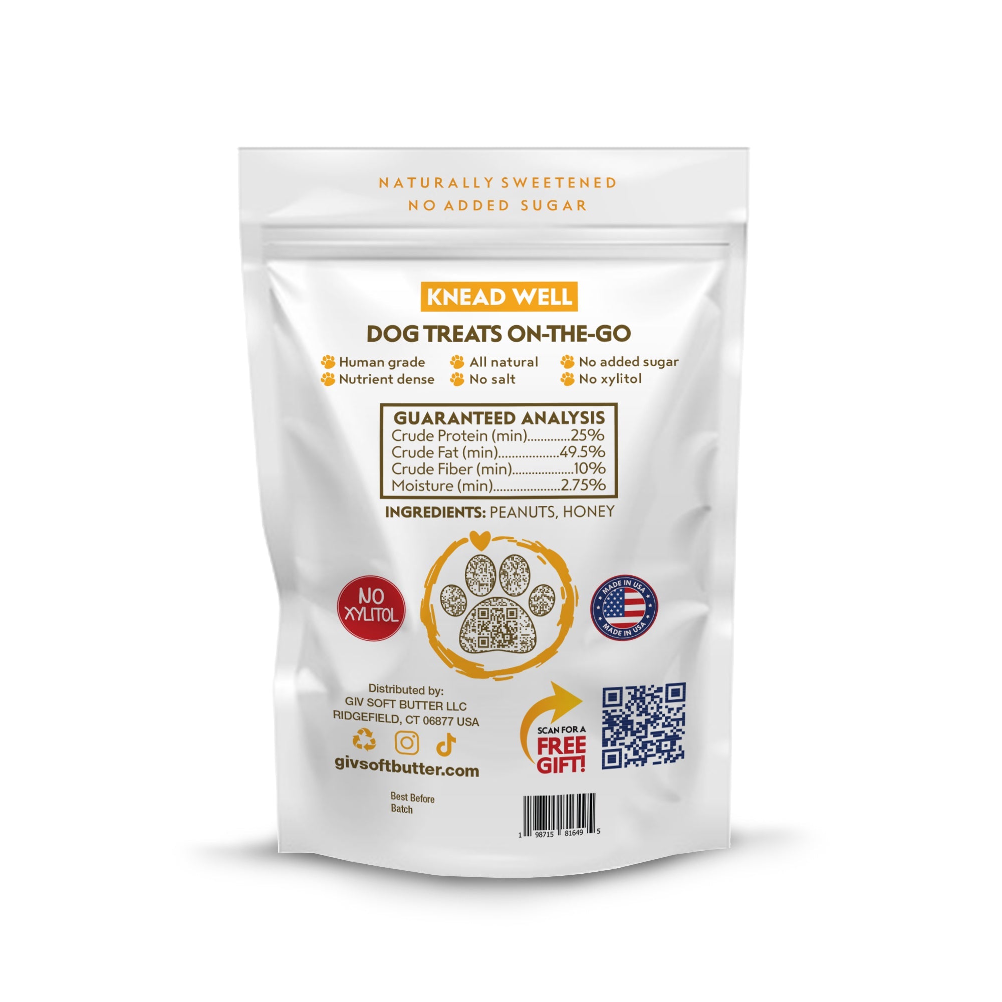 Dog Peanut Butter 4oz Pouch (10 Count)
