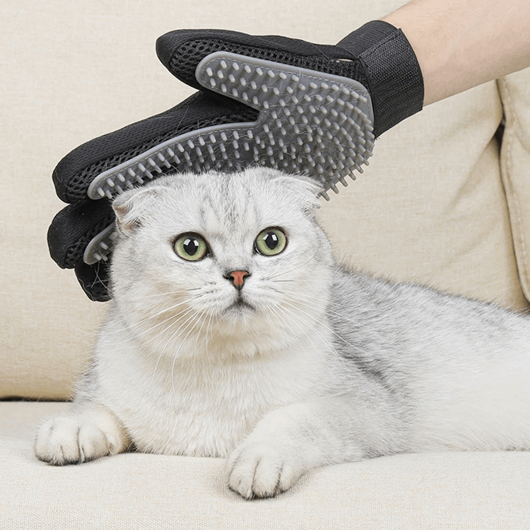 Premium Silicone Pet Grooming Gloves - Gentle Deshedding & Massage for Dogs & Cats