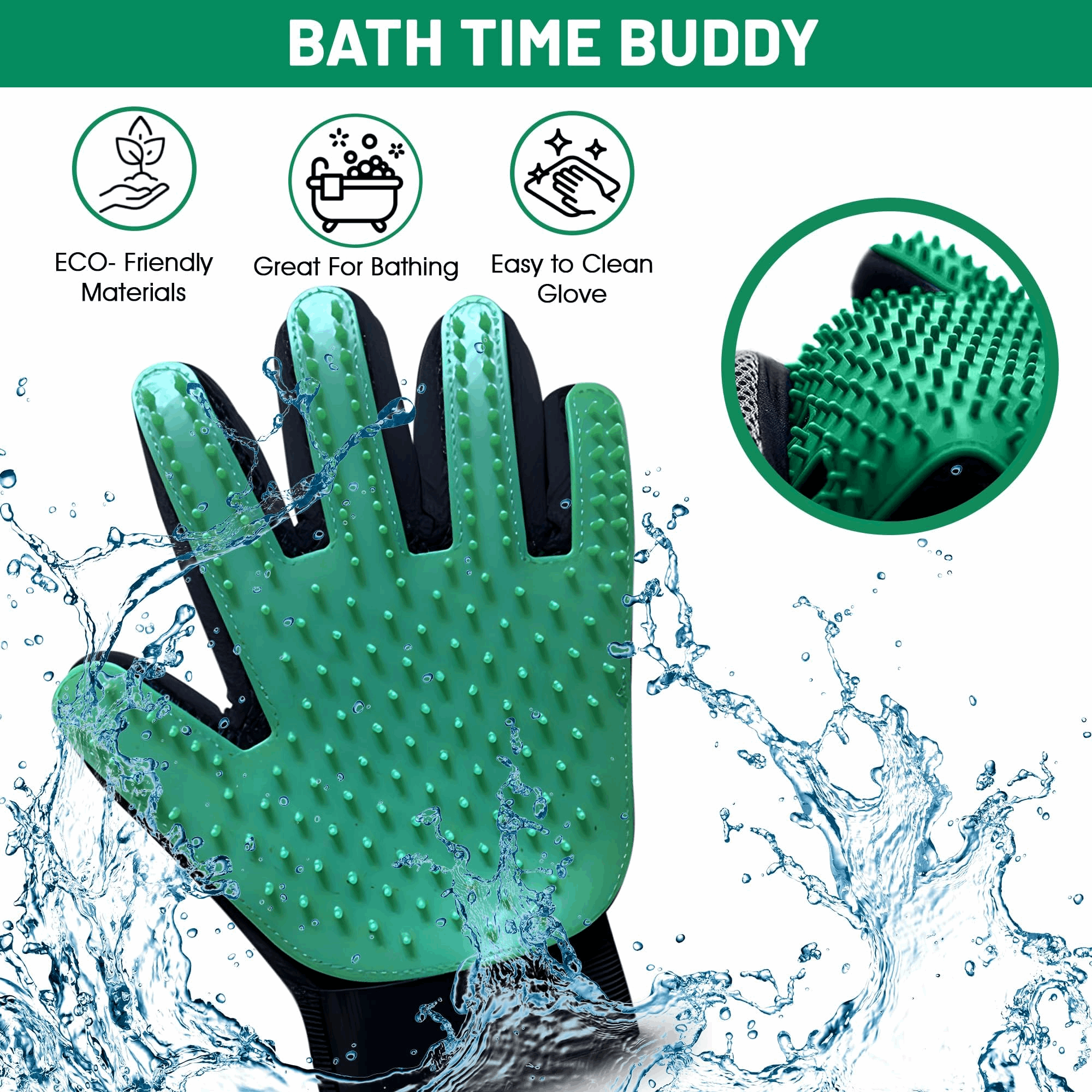 Premium Silicone Pet Grooming Gloves - Gentle Deshedding & Massage for Dogs & Cats