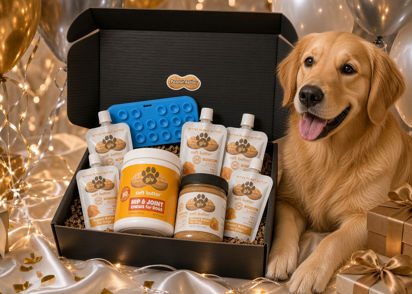 Dog Peanut Butter Gift Set