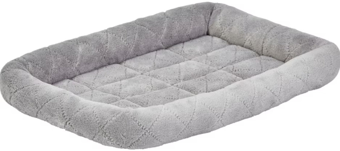 MidWest Homes for Pets QuietTime Deluxe Pet Mat, Grey Diamond Stitch, 36 x 23 - Comfortable Cushion for Dogs and Cats