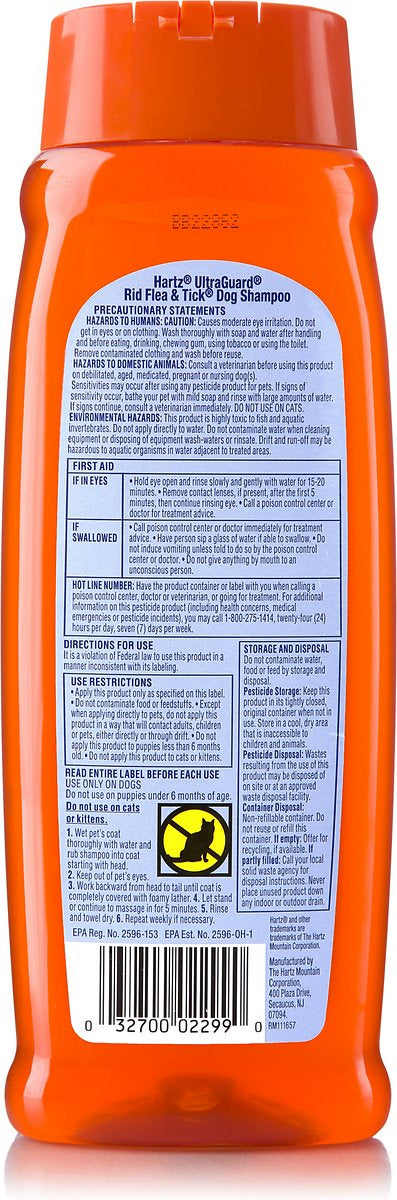Hartz UltraGuard Rid Flea and Tick Shampoo Citrus Scent