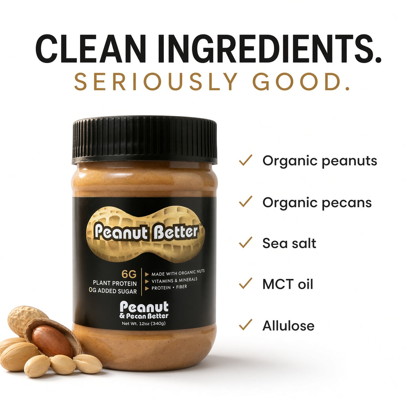 Peanut Better Three 12oz Jars