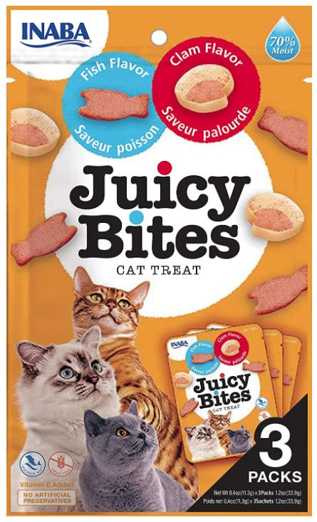 Inaba Juicy Bites Cat Treat Fish And Clam Flavor