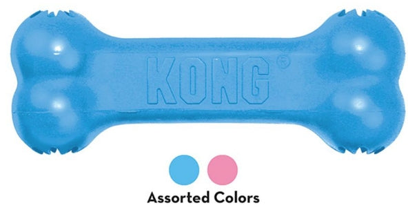 (3 Pack) Kong Puppy Goodie Bone Dog Toy, Small, Assorted Pink/Blue