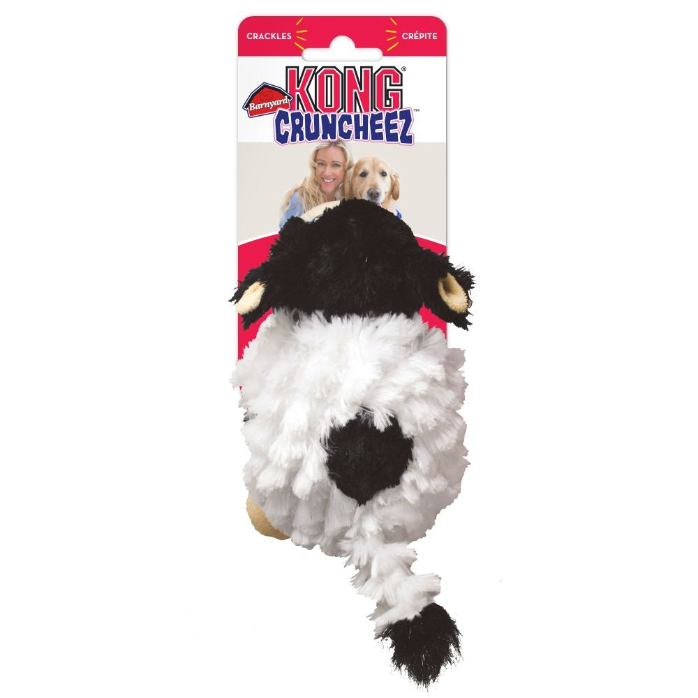 KONG Barnyard Cruncheez Plush Cow Dog Toy - Large (8.3, Pack of 2)