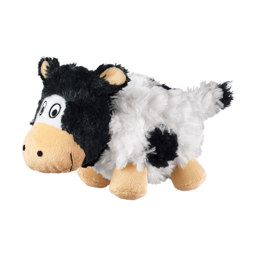 KONG Barnyard Cruncheez Plush Cow Dog Toy - Large (8.3, Pack of 2)