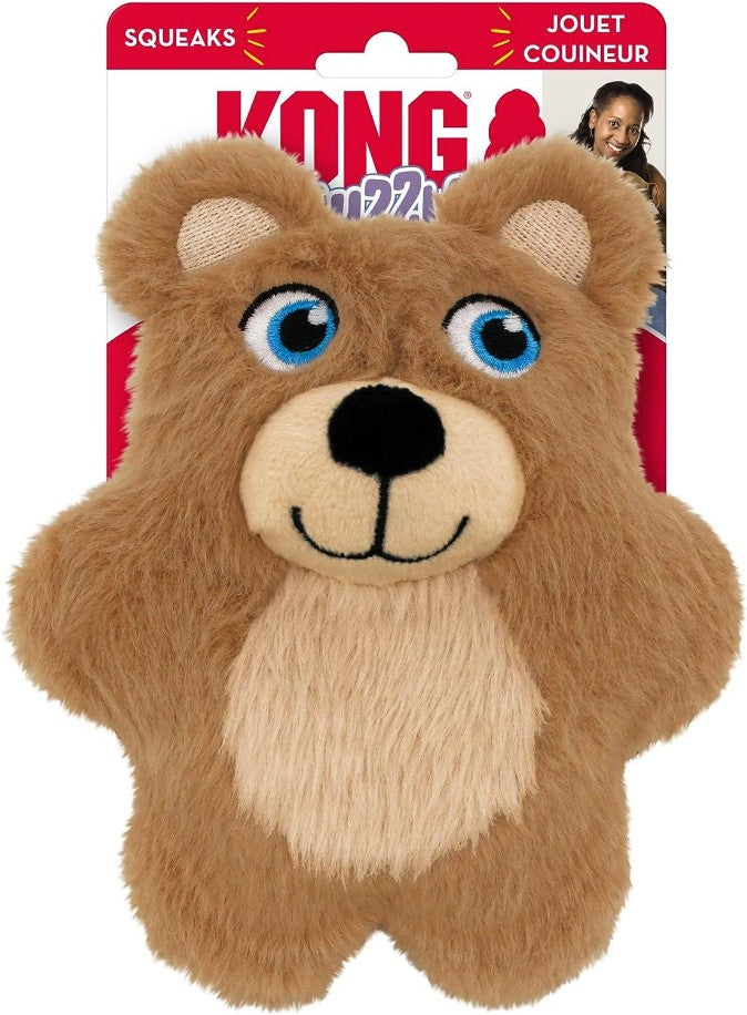 Kong Snuzzles Kiddos Teddy Bear Dog Toy, Small, Brown