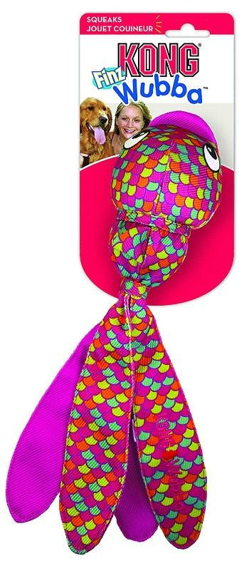 Kong Wubba Finz Pink Dog Toy