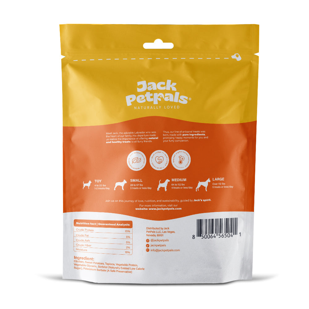 Jack PetPals Crafted Bite Chicken Sweet Potato Dog Treats (12oz)