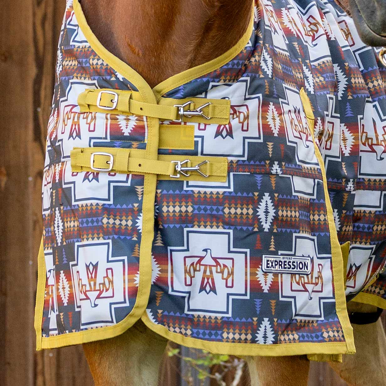 Jeffers Expression 1200D Draft Horse Turnout Blanket, 240 g | Waterproof, Breathable & Safe Design