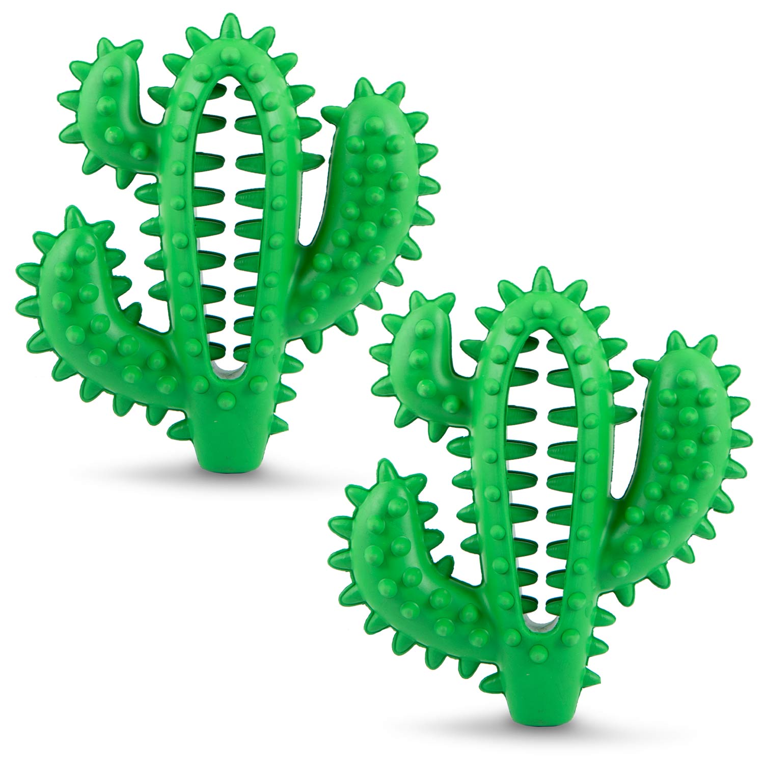 Jeffers Cactus Natural Rubber Dental Chew Toy for Dogs for Healthy Chewing Habits