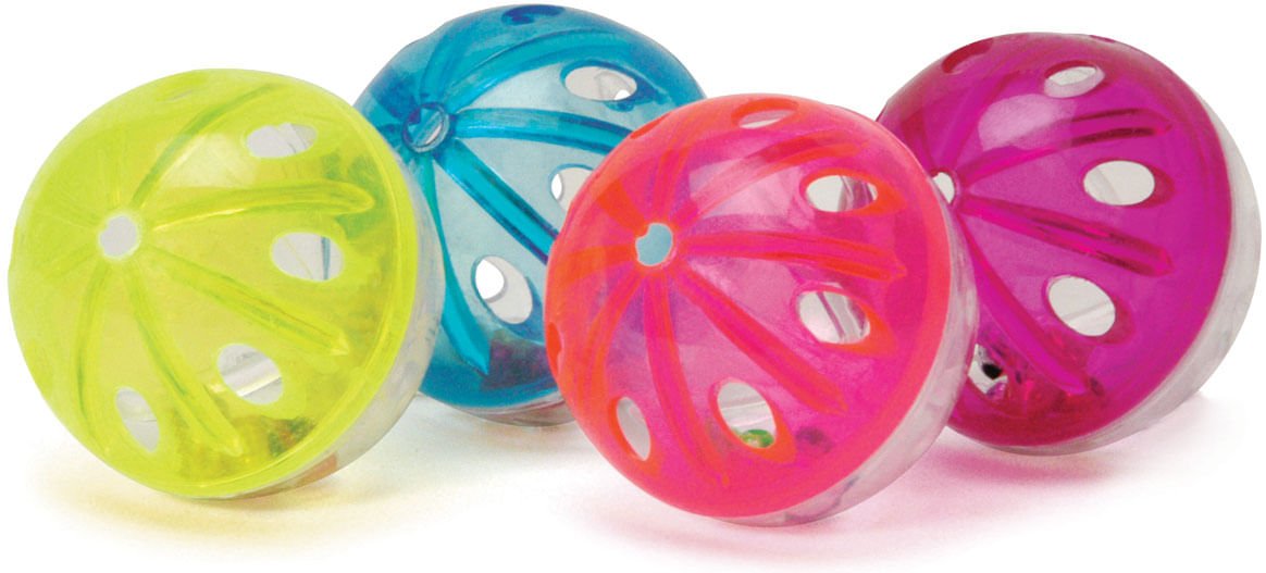 Jeffers Jingle Balls Cat Toy, 4 Pack
