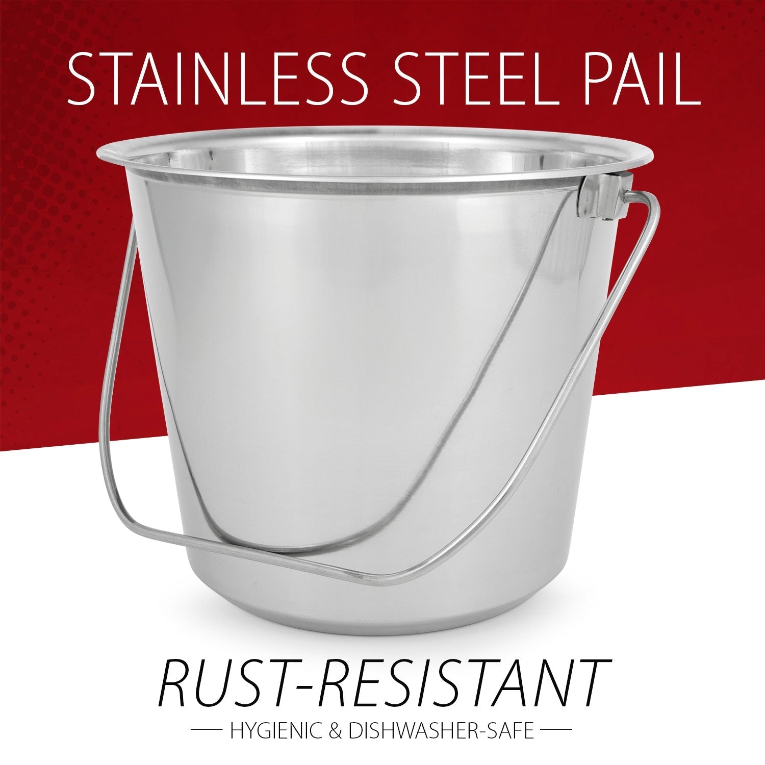 Jeffers Multi-Purpose Stainless Steel Pails with Handle