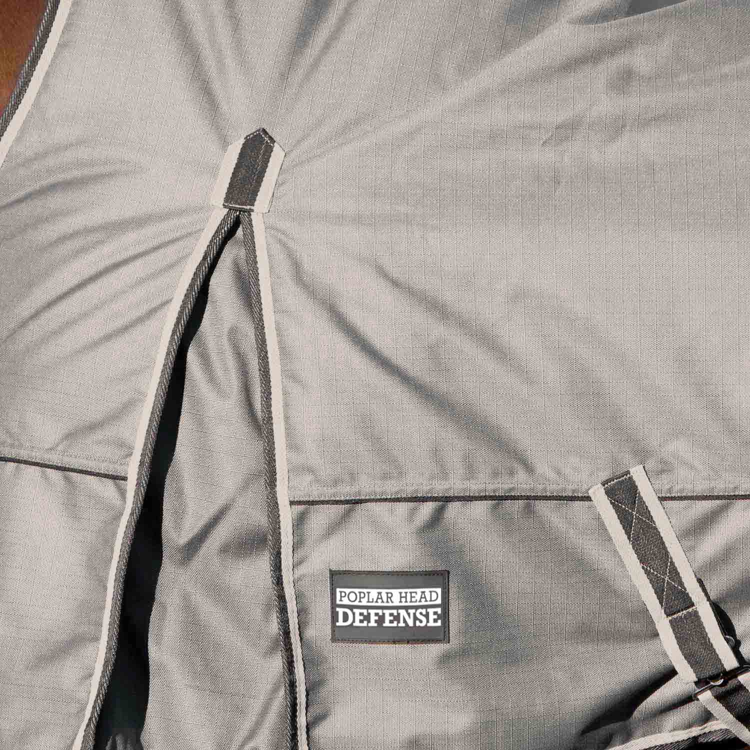 Jeffers Poplar Head "Defense" 1680 Denier Turnout Blanket with High Neck, 240 Gram, Plymouth Brown