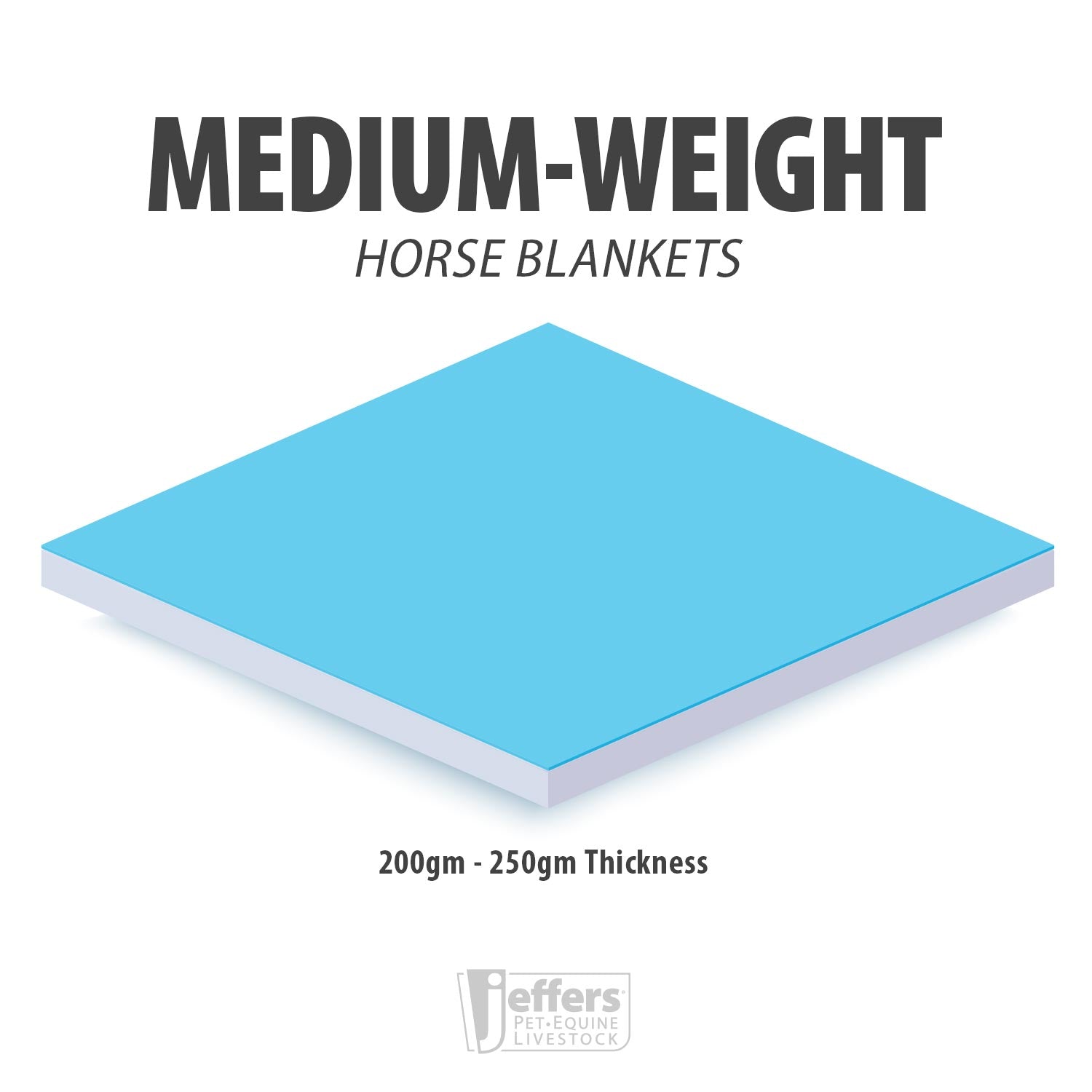 Jeffers Poplar Head "Origin" 600D Medium Weight Turnout Blanket, 240g | Waterproof & Breathable Horse Blanket