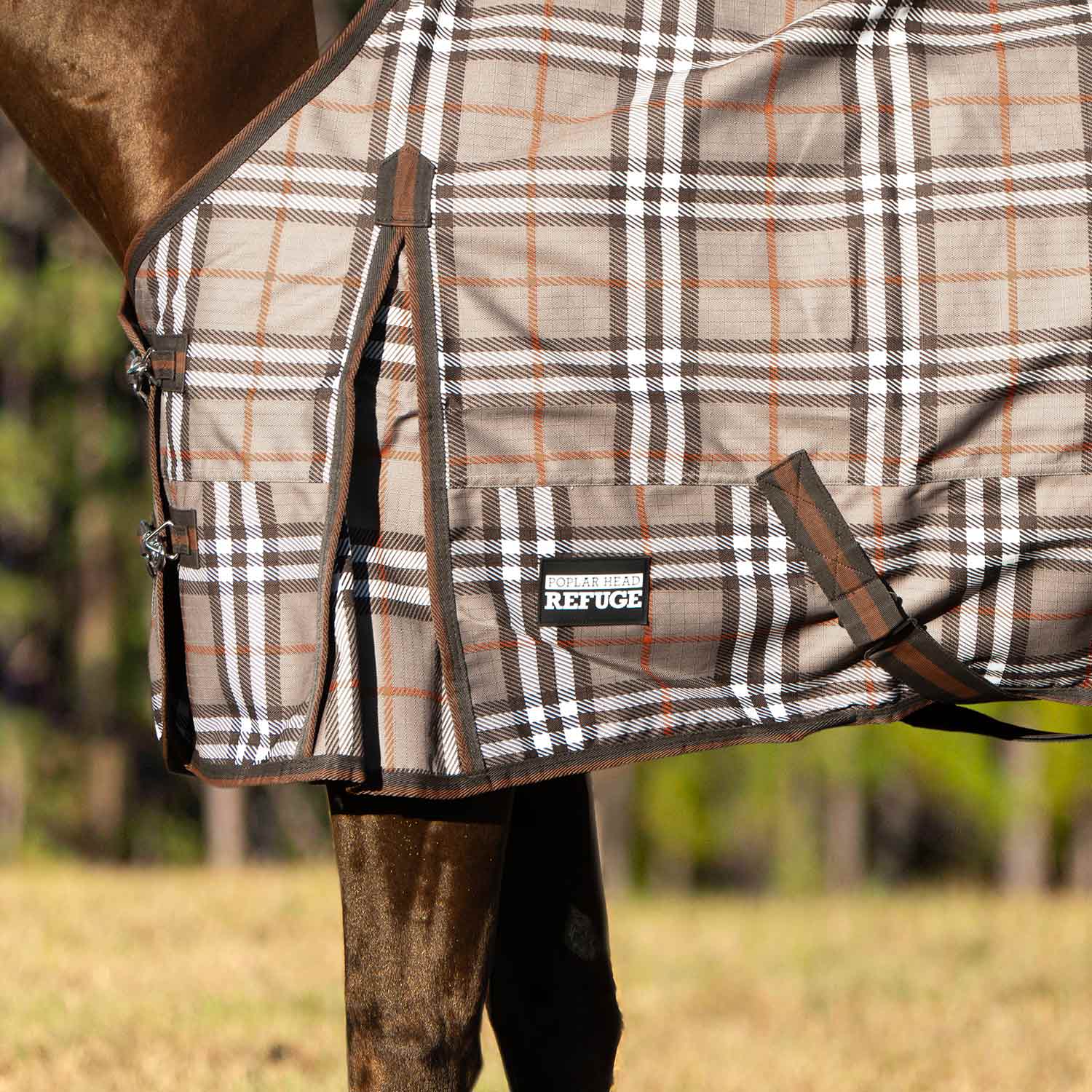 Jeffers Poplar Head "Refuge" 1200D Medium Weight Turnout Blanket, 240g - Waterproof, Breathable Horse Blanket