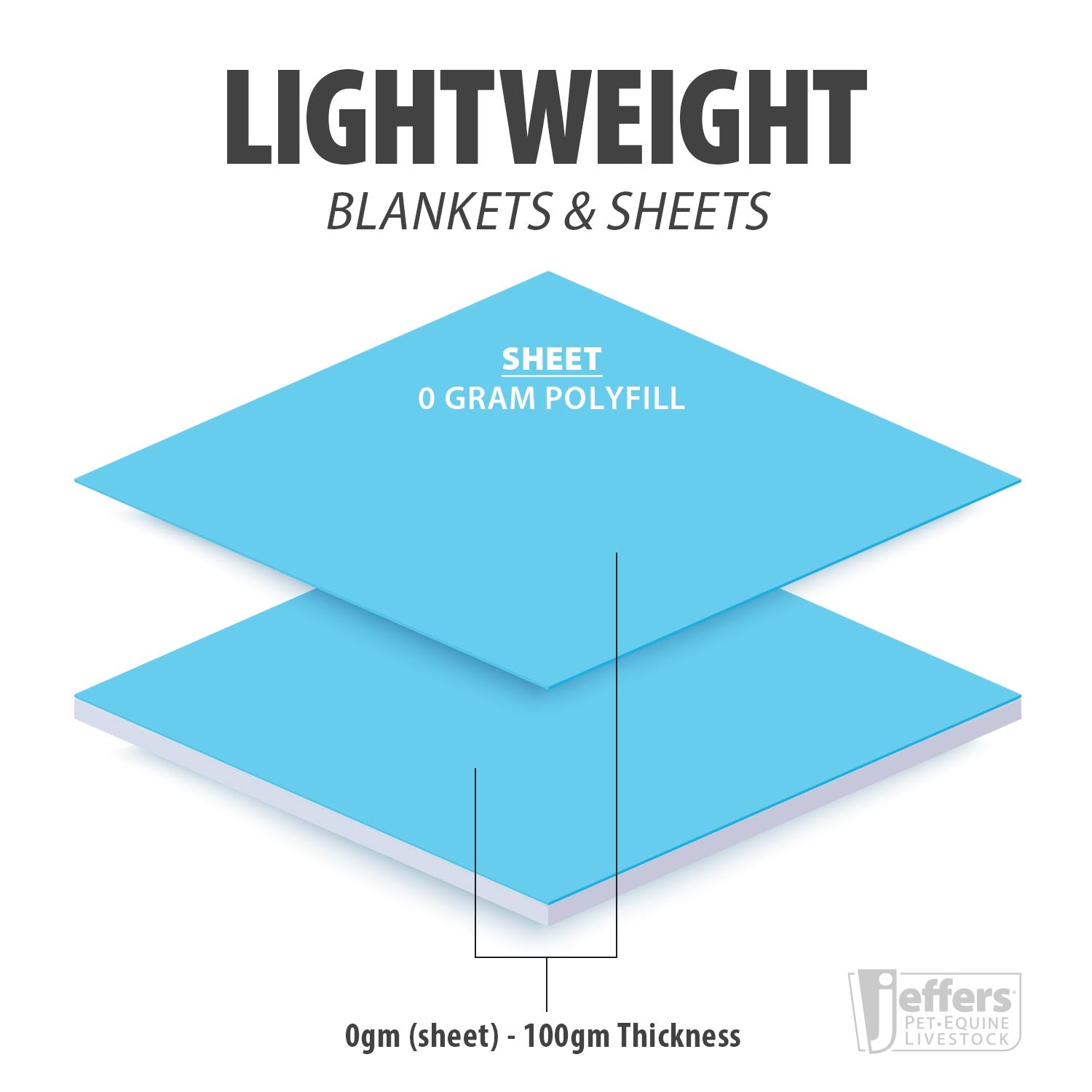 Jeffers Poplar Head "Refuge" 1200D Waterproof Turnout Sheet, 0g Lightweight Horse Blanket
