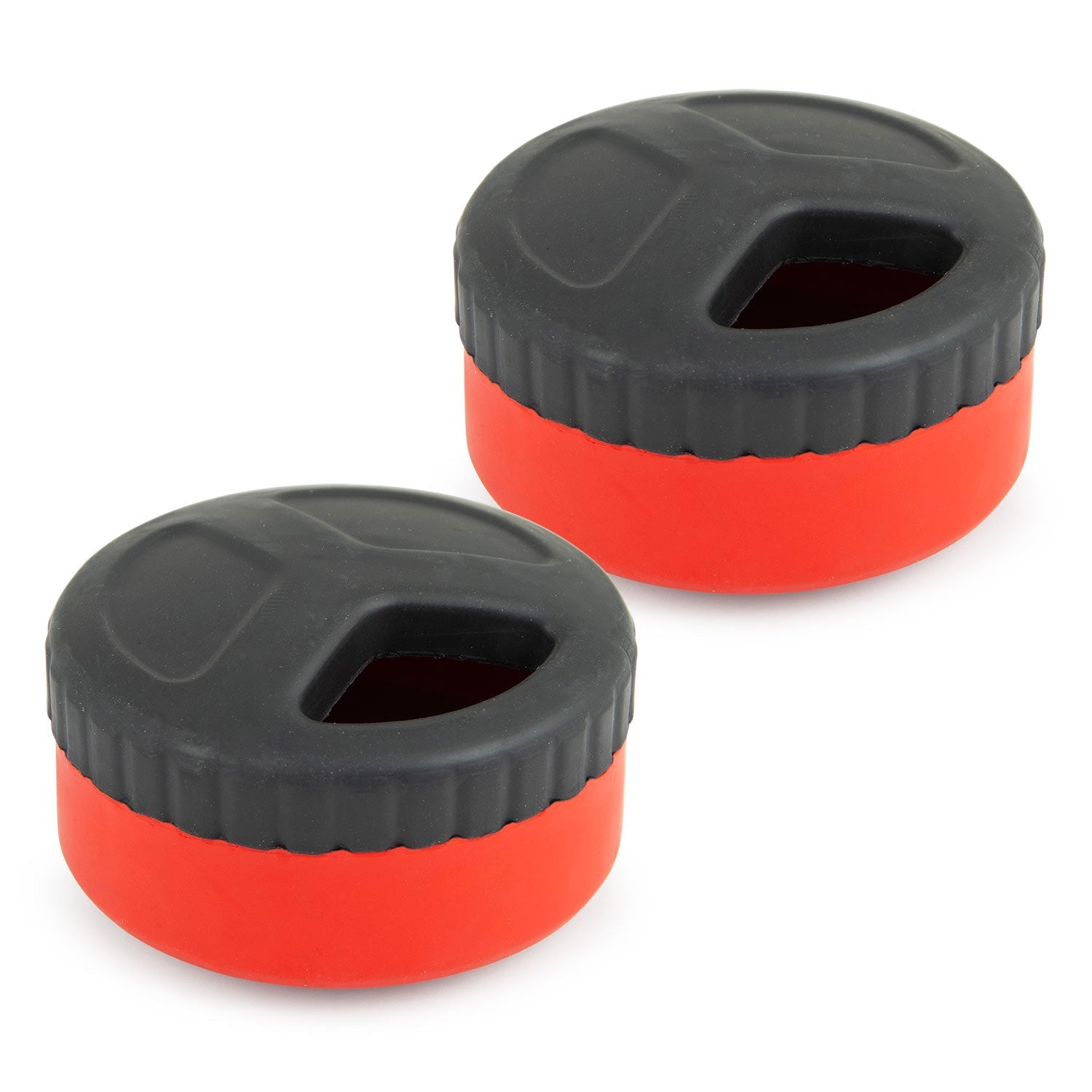 Jeffers Red Hockey Puck Natural Rubber Treat Dispensing Dental Dog Chew Toy