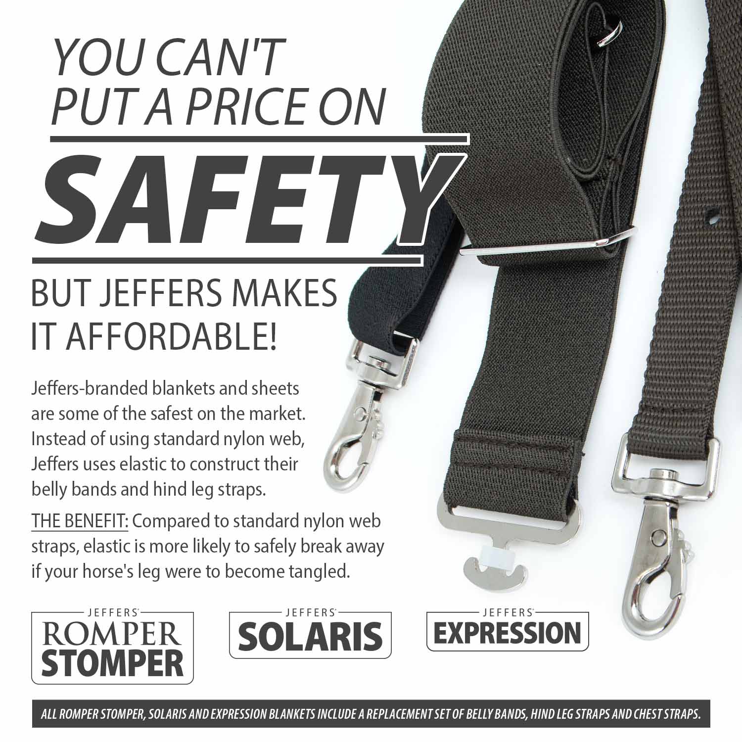 Jeffers Expression 1200D Draft Horse Turnout Blanket, 240 g | Waterproof, Breathable & Safe Design