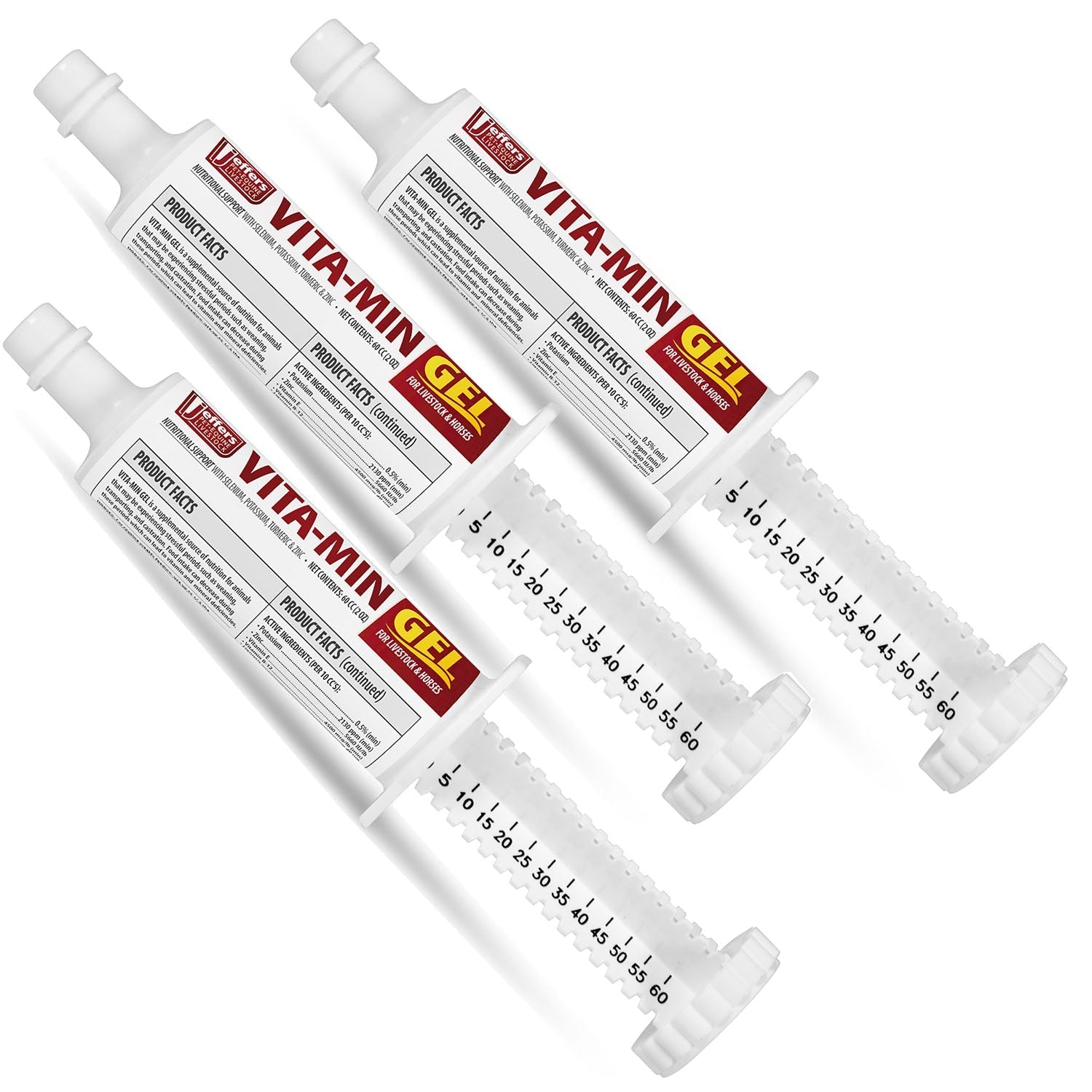 Jeffers Vita-Min Gel with Vit E & B12 for Cattle, Horses, Sheep, Goats & Swine