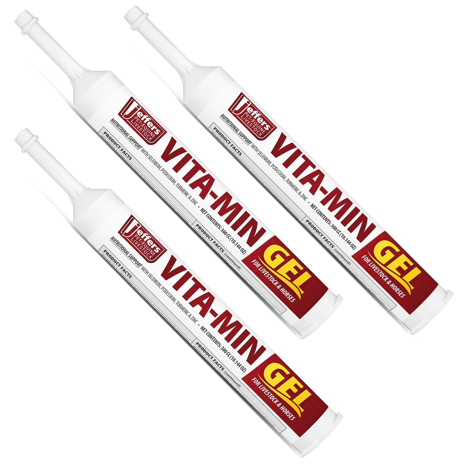 Jeffers Vita-Min Gel with Vit E & B12 for Cattle, Horses, Sheep, Goats & Swine