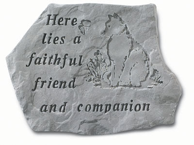 Kay Berry- Inc. 67820 Here Lies A Faithful Friend And Companion - Cat Memorial - 15.5 Inches X 11.5 Inches