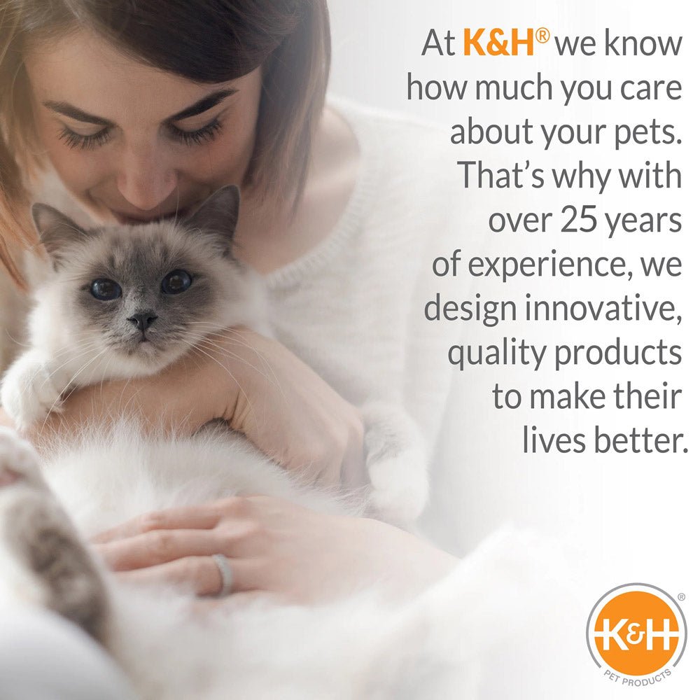 K&H Thermo-Pet Nest Heated Cat Bed  Soft Plush Indoor Cat Cave for Cats and Small Dogs, Machine Washable