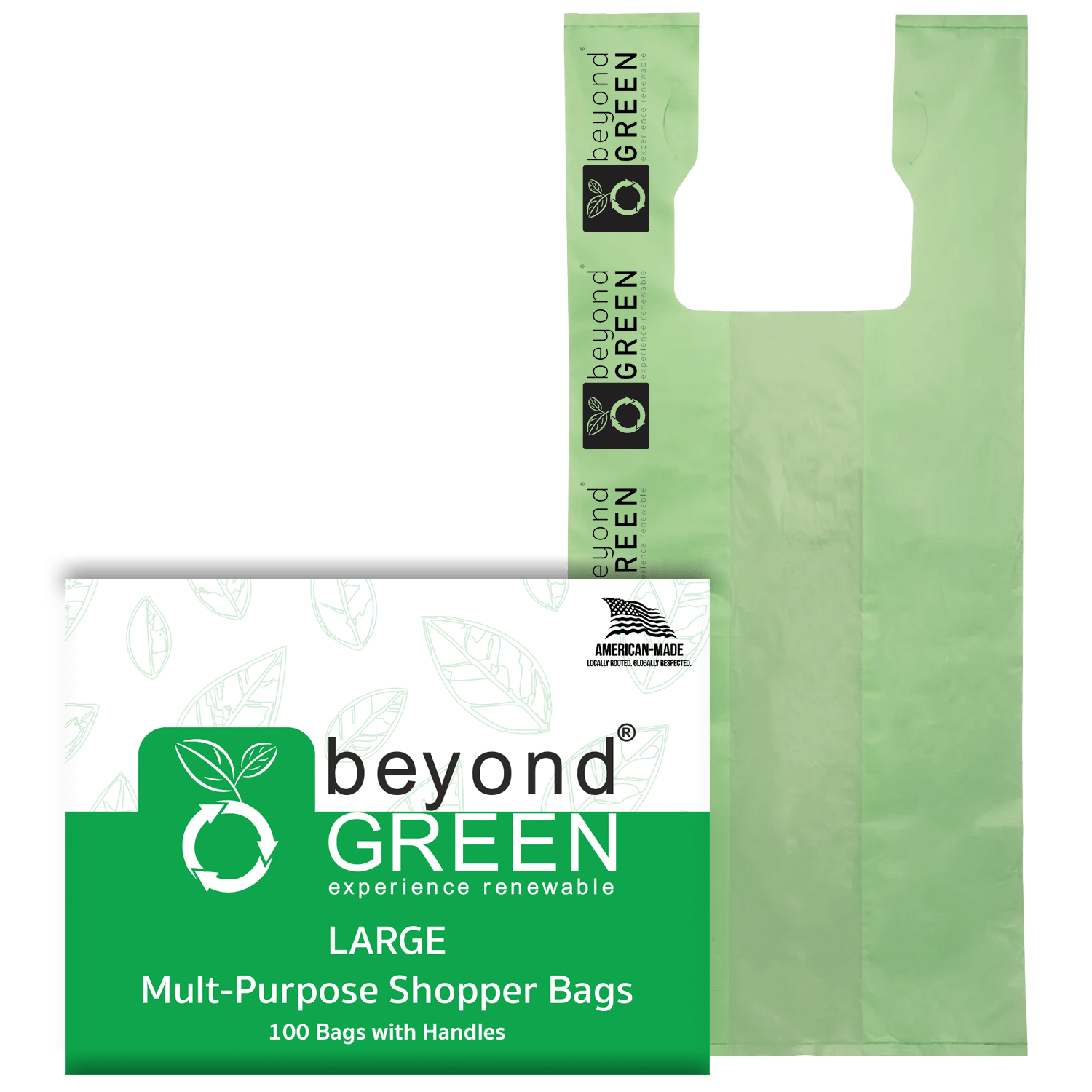 Large Multi-Purpose Carry Bags – 10" x 7" x 20" | Tear-Resistant | Made in USA | beyondGREEN