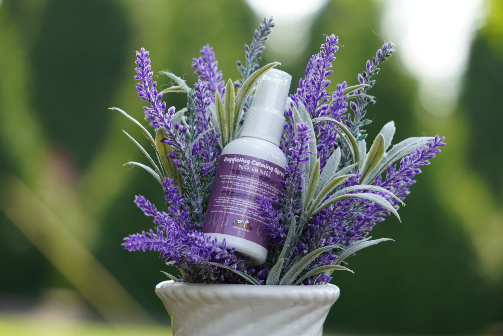HuggleHug™ Lavender Bone & 2oz Calming Spray Dog Toy Set