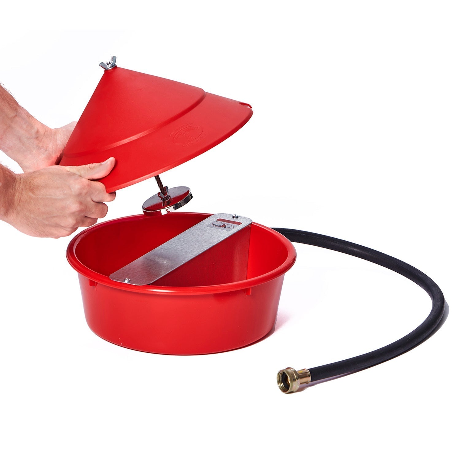 Little Giant Automatic Chicken Waterer with Cover, 5 Quart