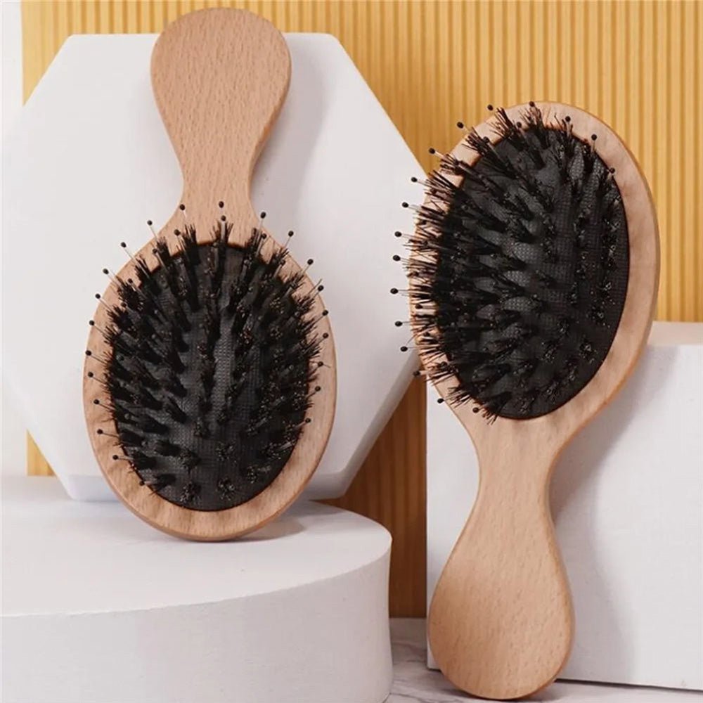 Tilley + Me Mini Detangle Bamboo Travel Hairbrush – Compact & Gentle on Hair