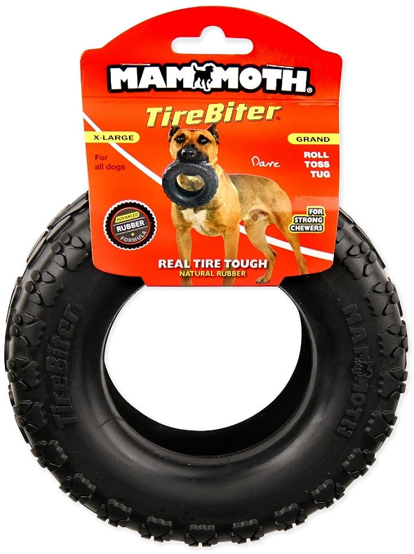 Mammoth Tirebiterii – Natural Rubber Dog Toys For Extreme Chewers – Dog Toys For Extra Long Interactive Play – Aggressive Chewer Toys For Large - X-Large Dogs - X-Large 7”
