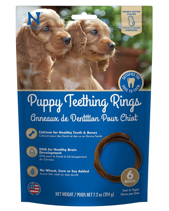 NBone Puppy Teething Rings Peanut Butter Flavor