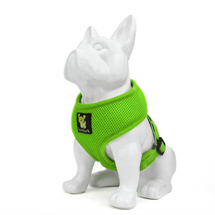 EcoBark Lime Green Dog Harness - Over-the-Head Soft Mesh Dog Vest Halter for Small to Medium Dogs and Puppies