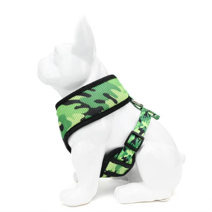 EcoBark Camo Dog Harness - Over-the-Head Dog Vest Halter for Small to Medium Dogs and Puppies