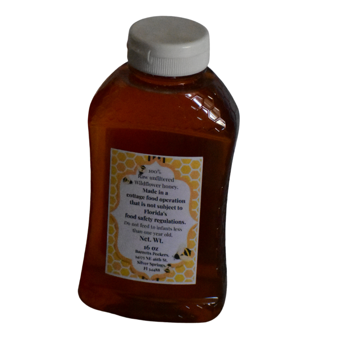 Raw and unfiltered  Wildflower Honey from the Ocala National Forest