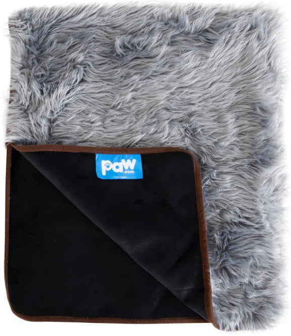 Pupprotector Waterproof Throw Blanket For Dogs And Cats, Pet Blanket Cover For Couches, Sofas, Beds, Car Seats, Furniture, Calming Soft Faux Fur, Charcoal Grey, Original (60' L X 50' W)